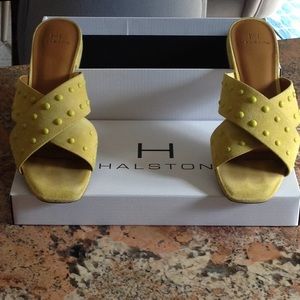 H by Halston - Nora Suede Studded Sandals
